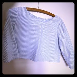 American Apparel Seersucker Crop Top